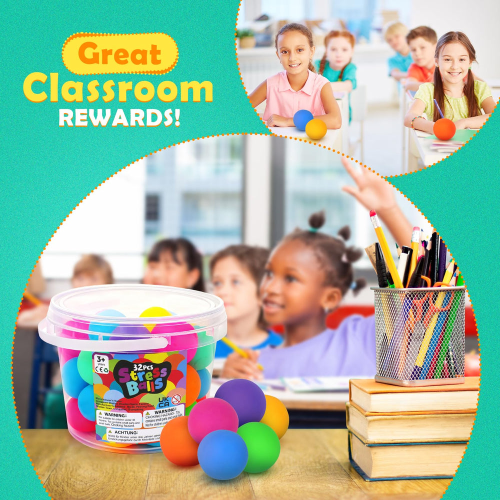 KLT gift-ready mini stress balls for prizes and party favors.