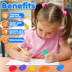 KLT mini sensory stones fit in pocket for on-the-go calm.