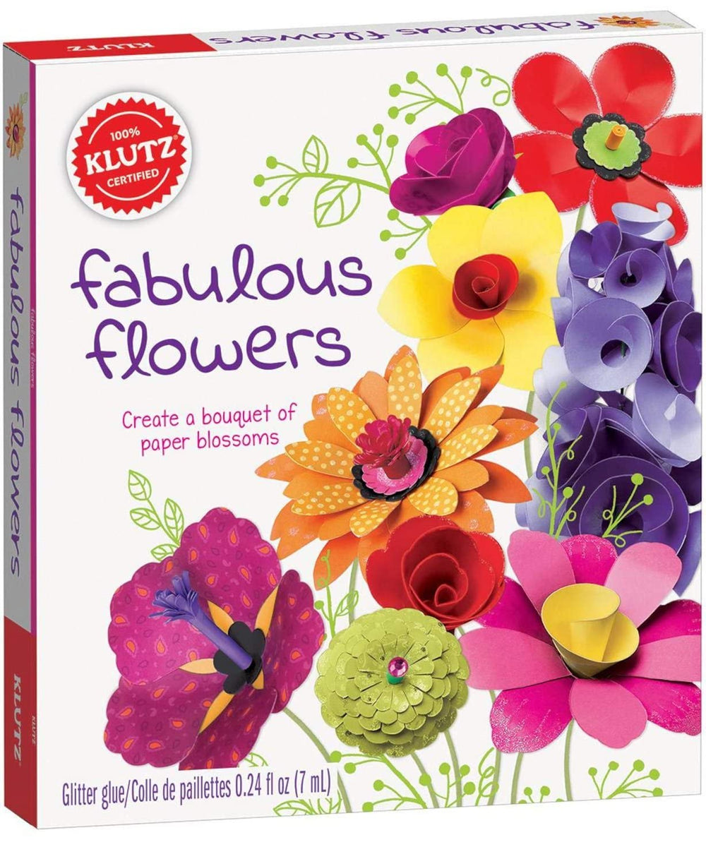 Klutz Fabulous Flowers Craft Kit Brown-a with petals and stems for creative arrangements