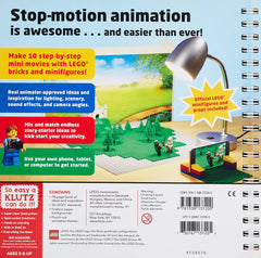 Klutz Lego Make Your Own Movie minifigures and scene pieces ready for stop-motion