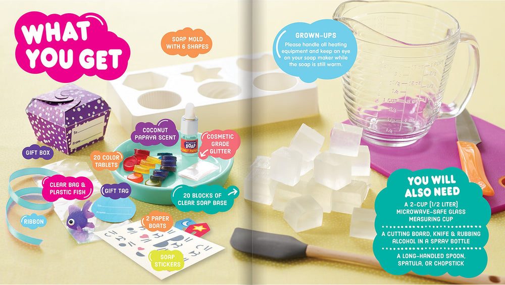 Klutz Soap Science Experiments bring kitchen learning to life.