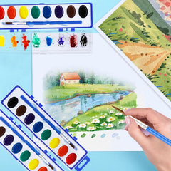 KMLYDGS quick-dry watercolors that rehydrate with water for reuse.