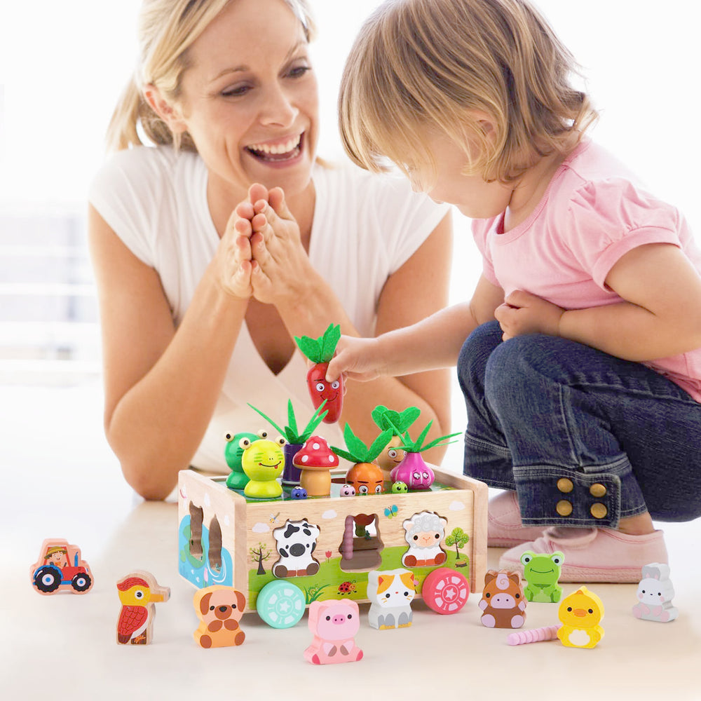 KMTJT frog figures support sorting challenges and stories about animals.