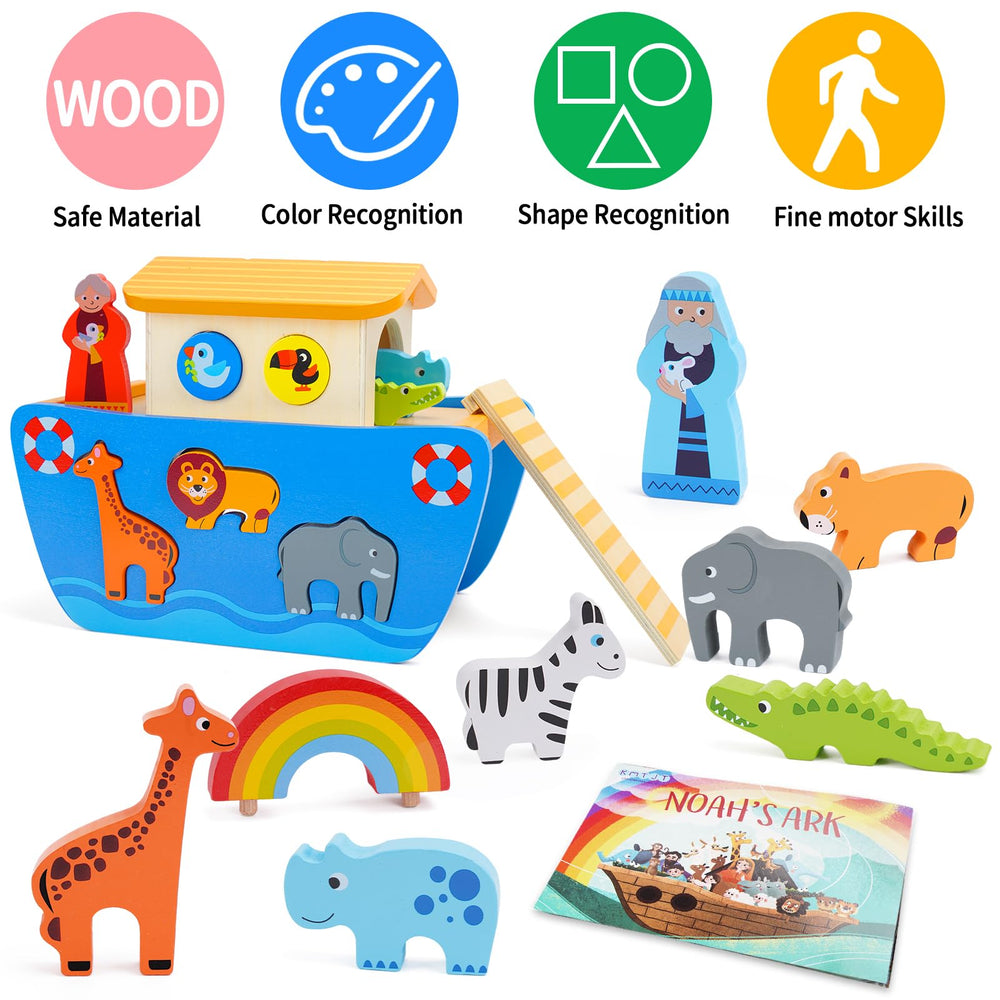 KMTJT Noah's Ark animal entrances facilitate color and shape matching.