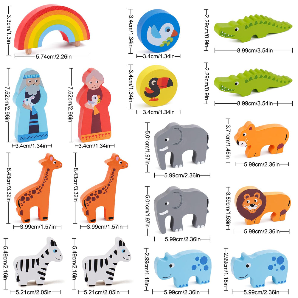 KMTJT Noah's Ark smooth edges ensure safe exploration for toddlers.