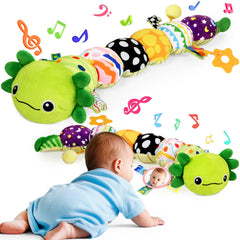 KMUYSL axolotl plush with crinkle sounds to engage baby's senses