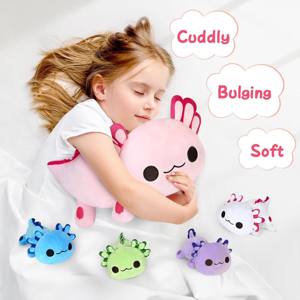 KMUYSL axolotl plush arrives in compact gift-ready packaging
