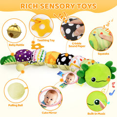 KMUYSL axolotl plush with built-in rattle for grasping play