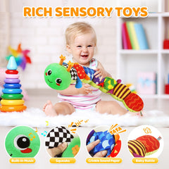 KMUYSL animal plush with eyes-triggered lullaby calms and soothes baby.