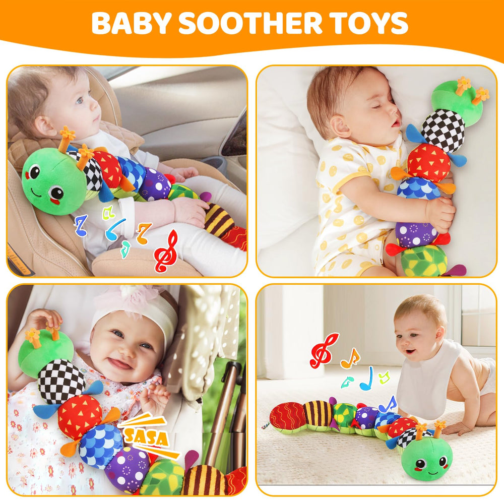 KMUYSL caterpillar plush features a 20-inch ruler for growth tracking.