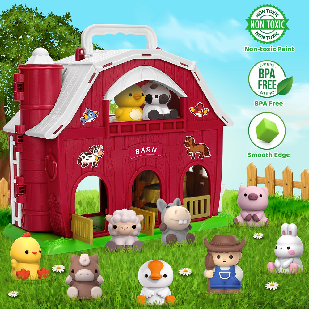KMUYSL cow figure image: colorful animal for recognition and tactile play