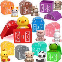 KMUYSL farm animals set with bright colors to support early counting