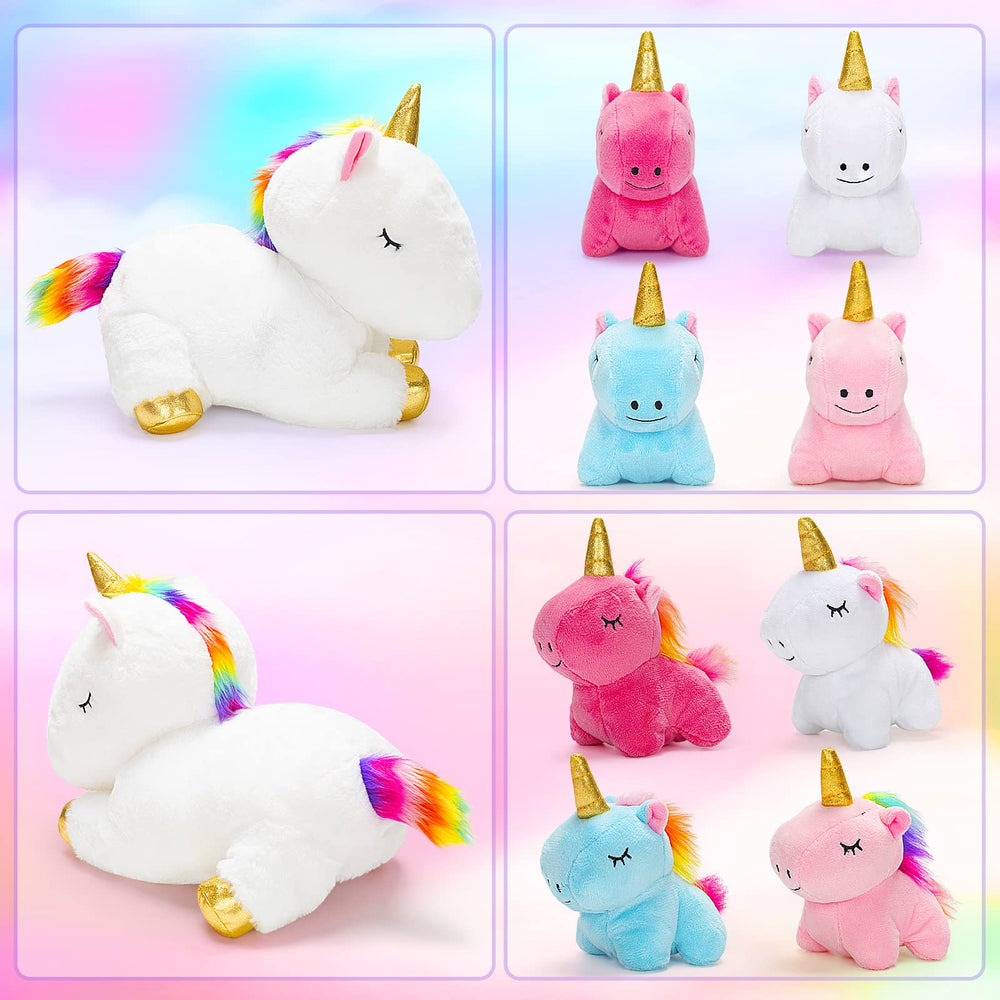 KMUYSL Iridescent manes and tails with gold horns spark imaginative play.