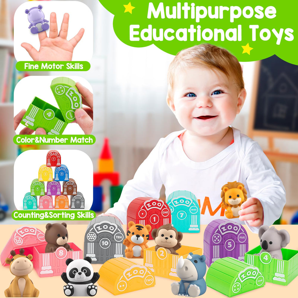 KMUYSL safari lion figure helps with counting practice in playful scenarios.