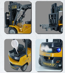 KNACKTOYZ auto-demo mode demonstrates forklift actions for easy play displays