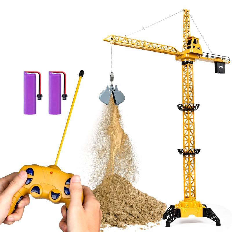 KNACKTOYZ DIY Alloy 4-Channel Tower Crane assembled for imaginative play