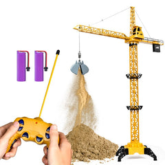 KNACKTOYZ DIY Alloy 4-Channel Tower Crane assembled for imaginative play