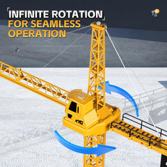 KNACKTOYZ DIY Tower Crane with LED lights and realistic sounds
