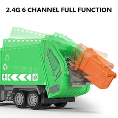 KNACKTOYZ RC garbage truck in 1/24 scale for realistic play and learning.