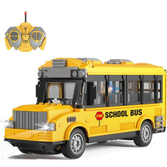 KNACKTOYZ RC School Bus with open doors for interactive pretend play.