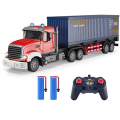 KNACKTOYZ RC semi-truck with trailer, bright LEDs for engaging playtime