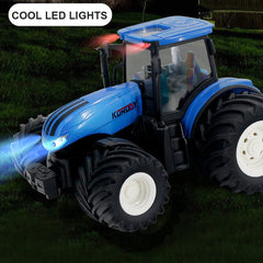 KNACKTOYZ RC tractor uses 2.4ghz remote for smooth, interference-free control