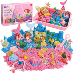 KNASON Mermaid Sensory Bin cover with colorful undersea play scene for kids.