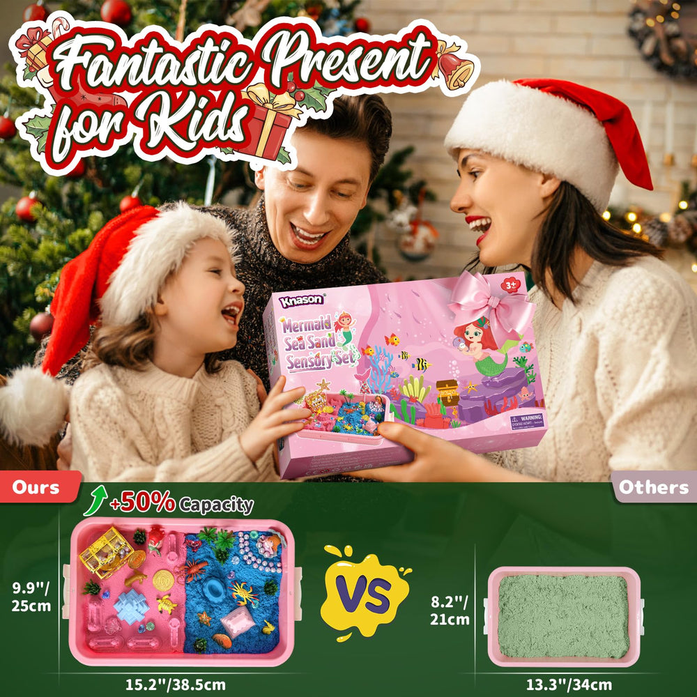 KNASON Mermaid treasure chest with diamonds and coins for treasure-hunt play.