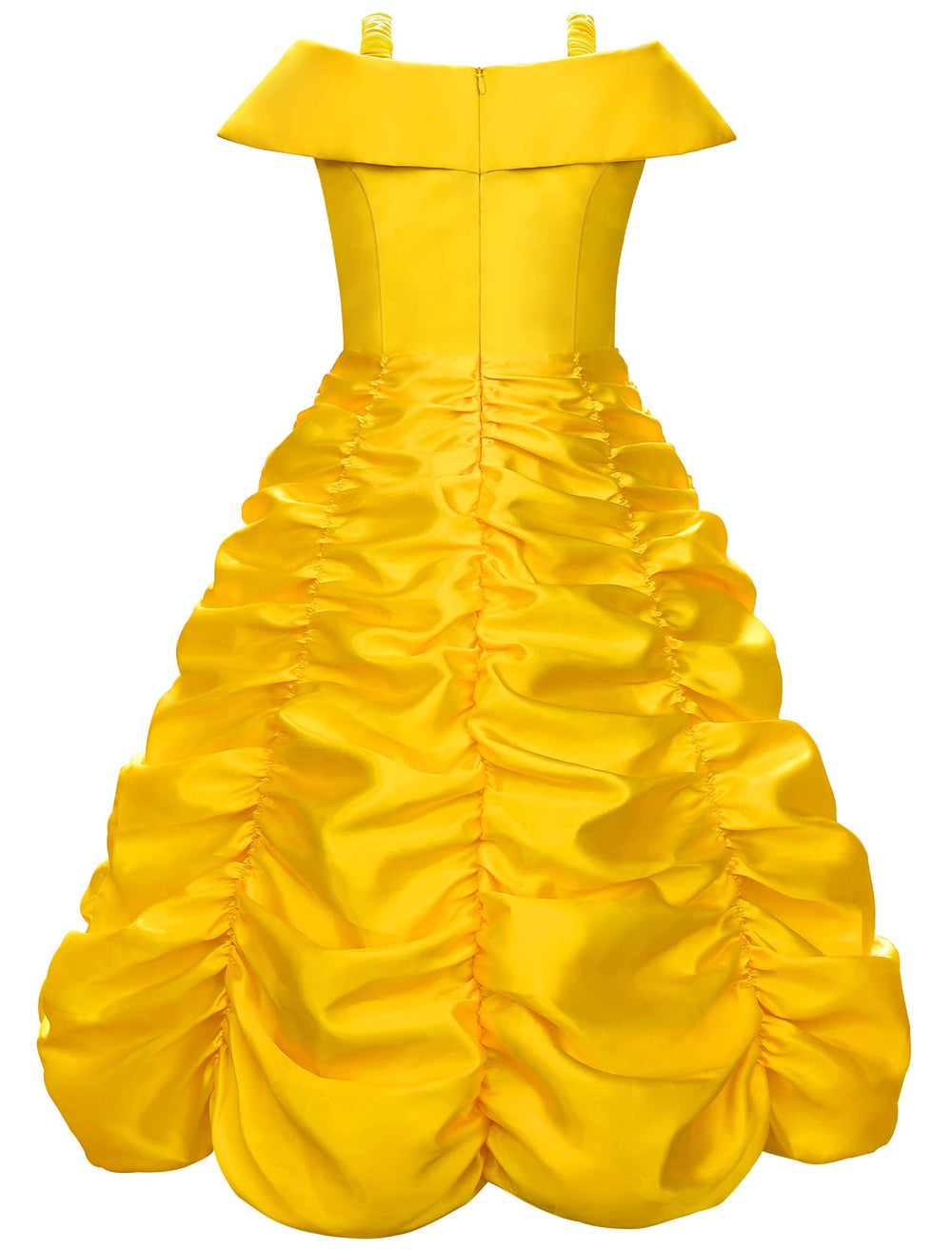 Knemmy Princess Dress Yellow Spaghetti Straps offers light, breathable wear for playdates.