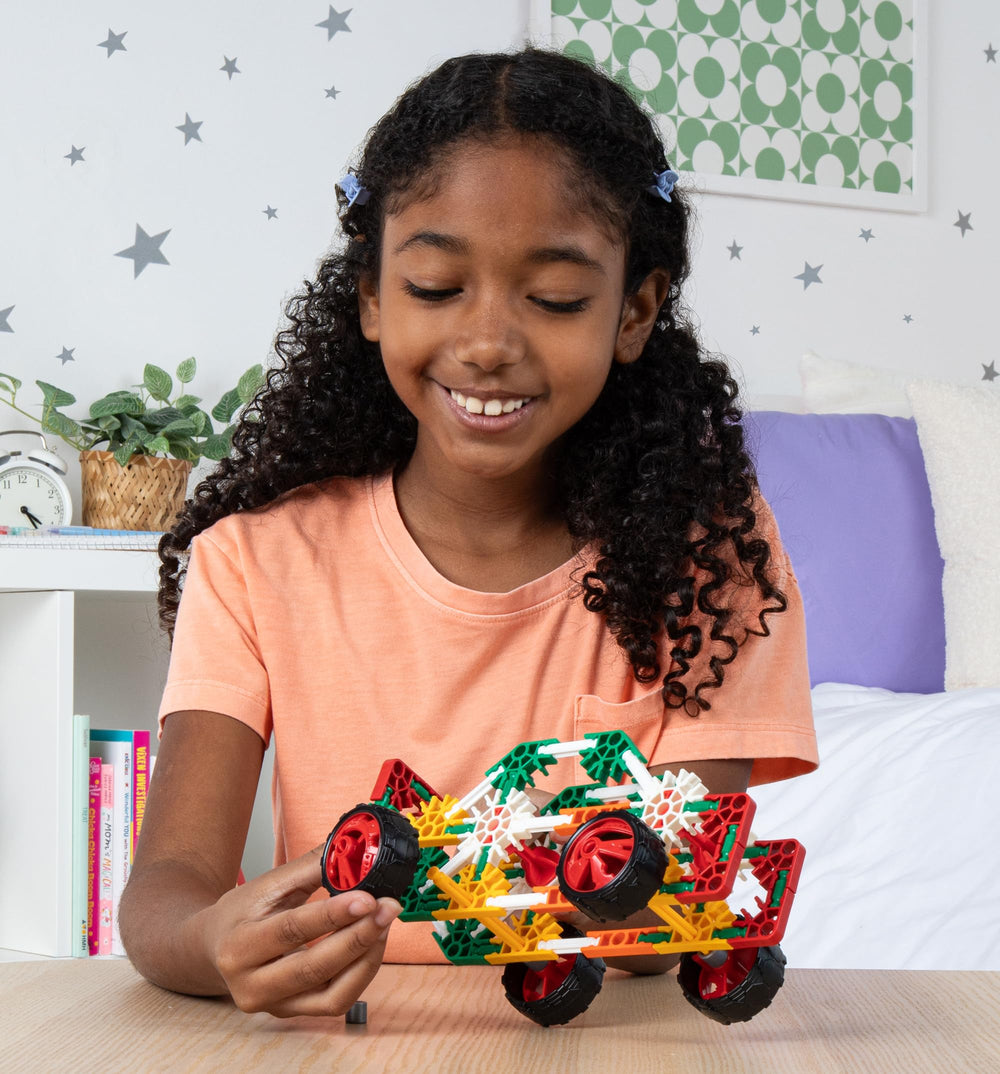 K'NEX 40-model set assembly car — create fast-moving, interactive vehicle models.