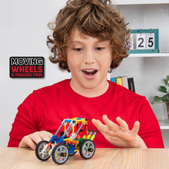 K'NEX Adventure Wheels wheels and tracks support vehicle play.