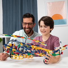 K'NEX models like blimp, ambulance, and Eiffel Tower spark imaginative design