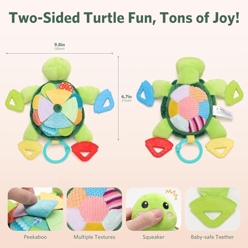 Knirose Turtle Sensory Toy Multi-Texture Belly offers rich tactile exploration.