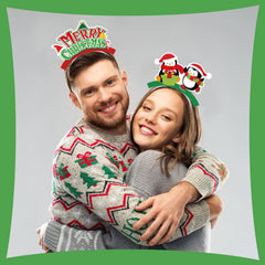 Knitgrip holly bells style headband brings colorful seasonal flair.