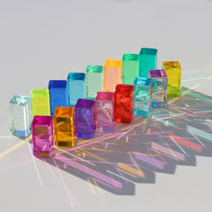 KOAICS Rainbow Crystal Strip Blocks stacking-educational-play supports manual dexterity and early numeracy
