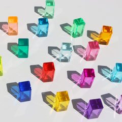 KOAICS Rainbow Crystal Strip Blocks window-glow captured in natural light for shimmering shadows