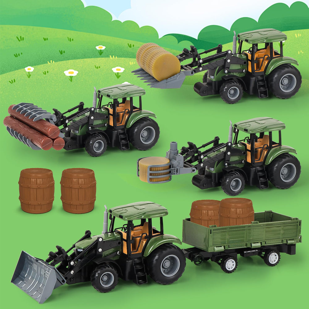 Koala Diary farm accessories with logs, crops, and barrels spark imaginative farm scenes.