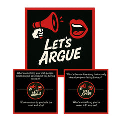 Kocak Gold Let’s Argue card game pack front; ideal icebreaker for parties.