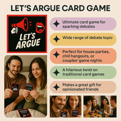 Kocak Gold Let’s Argue in action during a lively game night; sparks conversation.