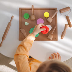 KODMIS rolling pin used for kid-friendly pretend baking and pastries.