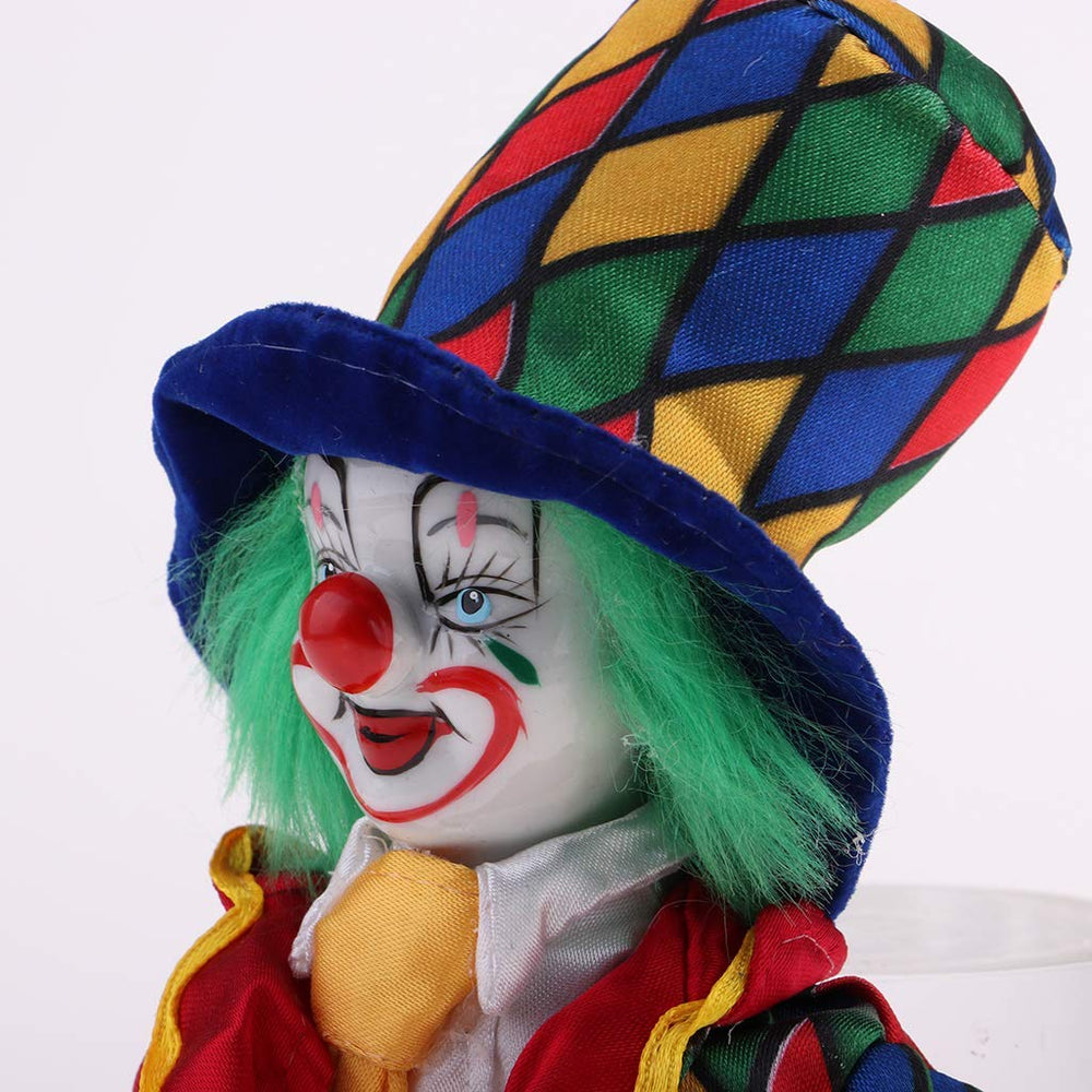 Kodoria clown doll metal accent highlights elegant design and durability.
