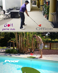 KOFULL yard buckets game setup for backyard golf challenges
