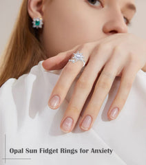 KOHOTA round opal ring with a smooth spin for focus