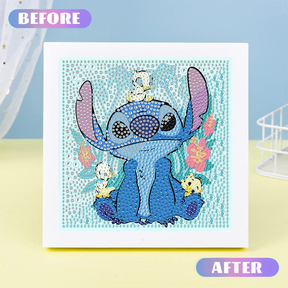 KOJEFCV diamond art canvas with stickers for easy placement.