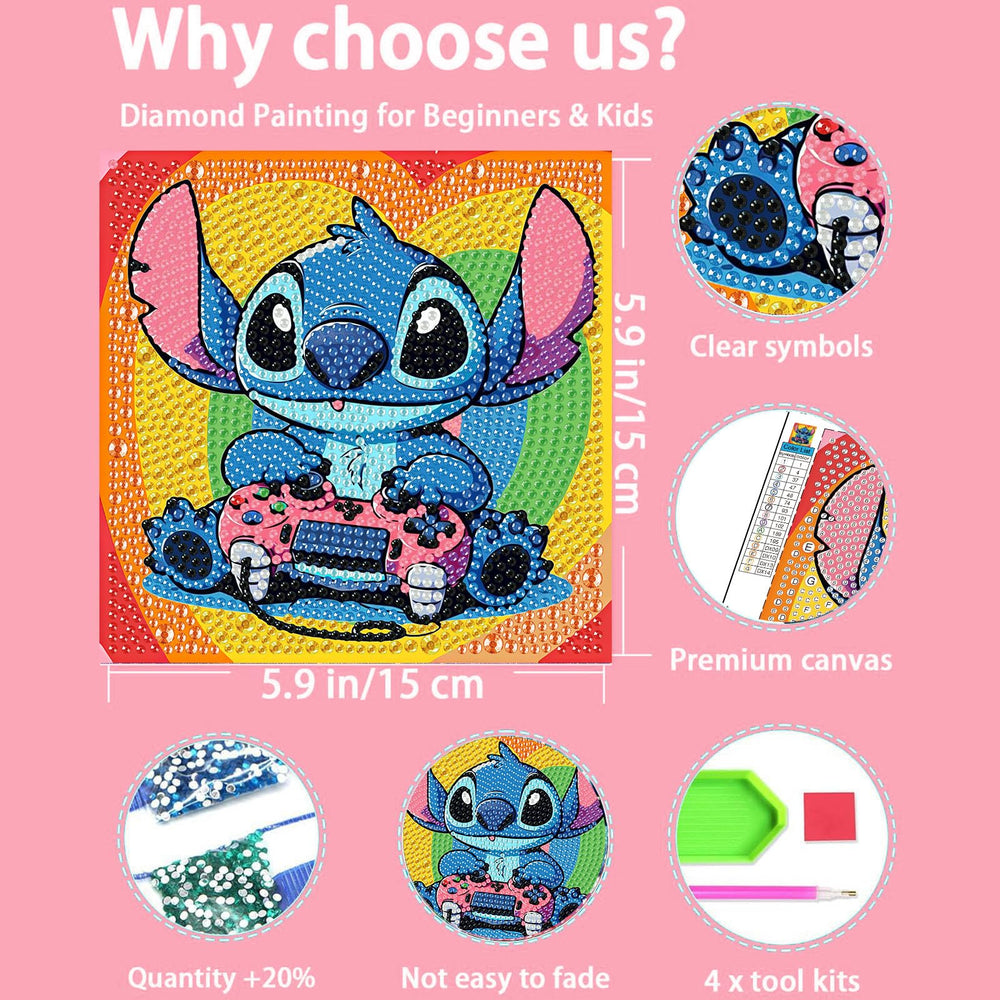 KOJEFCV resin diamonds close-up highlighting bright colors for kids crafts