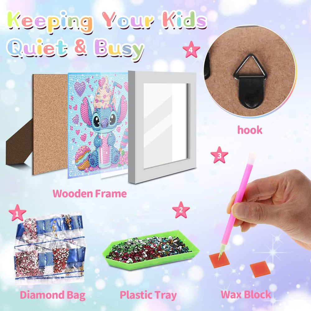 KOJEFCV diamond gems and colors offer vibrant sparkle for kids' crafts