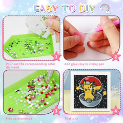 KOJEFCV gift-ready diamond art kit for kids.