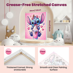 KOJEFCV kids paint by numbers set with bright paints for lasting color.