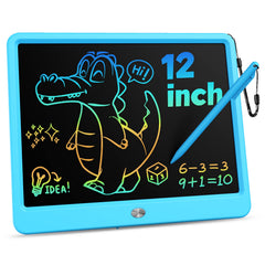 KOKODI 12-inch LCD writing tablet offers a spacious drawing area for kids' creativity.