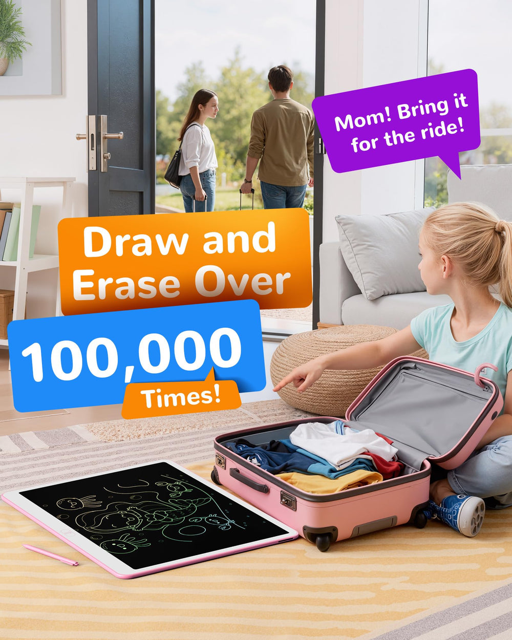 KOKODI erasable drawing pad for children aged 3–6.